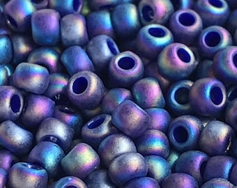 TOHO ronde rocailles, 11/0, regenboog semi-geglazuurde marineblauw (TR-11-2637F), 20 gram, 2,2 mm rocailles