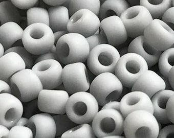 TOHO Round Seed Beads, 11/0 Opaque-Frosted Gray, (TR-11-53F), Qty 20 grams, 2.2mm Seed Beads