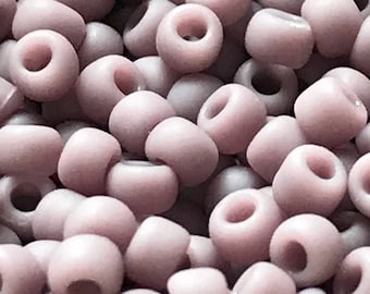 TOHO Round Seed Beads, 11/0 Opaque-Frosted Lavender, (TR-11-52F), Qty 20 grams, 2.2mm Seed Beads