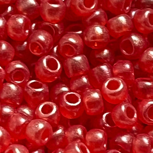 NEUF* Perles de rocailles rondes TOHO, 8/0, rubis du Siam hybride en daim doré, (TR-08-Y625), 20 g, perles de rocaille de 3 mm