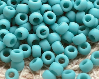 NEW* TOHO Round Seed Beads, 8/0 Opaque-Frosted Turquoise, (TR-08-55F), Qty 20 grams, 3mm Seed Beads