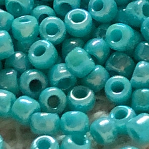 NEW* TOHO Round Seed Beads, 11/0, Opaque - Rainbow Turquoise, (TR-11-413), Qty 20 grams, 2.2mm Seed Beads
