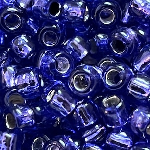 NEW* TOHO Round Seed Beads, 6/0, Silver-Lined Purple, (TR-06-2224), Qty. 20 grams, 4mm Seed Beads