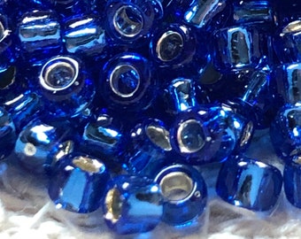 NEW* TOHO Round Seed Beads, 8/0, Silver-Lined Sapphire, (TR-08-35), Qty 20 grams, 3mm Seed Beads