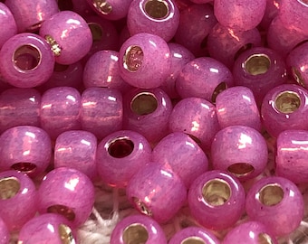 NEW* TOHO Round Seed Beads, 6/0, Silver-Lined Milky Mauve, (TR-06-2106), Qty 20 grams, 4mm Seed Beads