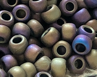 NEW* TOHO Round Seed Beads, 8/0, Matte-Color Iris Purple, (TR-08-615), Qty 20 grams, 3mm Seed Beads