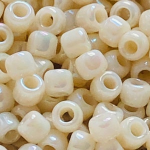 NEW* TOHO Round Seed Beads, 11/0, Opaque - Rainbow Light Beige, (TR-11-409), Qty 20 grams, 2.2mm Seed Beads