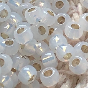 NEW* TOHO Round Seed Beads, 11/0 Silver-Lined Milky White, (TR-11-2100), Qty. 20 grams, 2.2mm Seed Beads