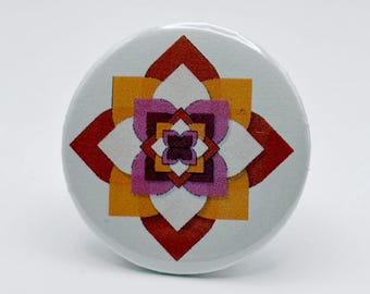 Lesbian Flower Pinback Button 1.45"