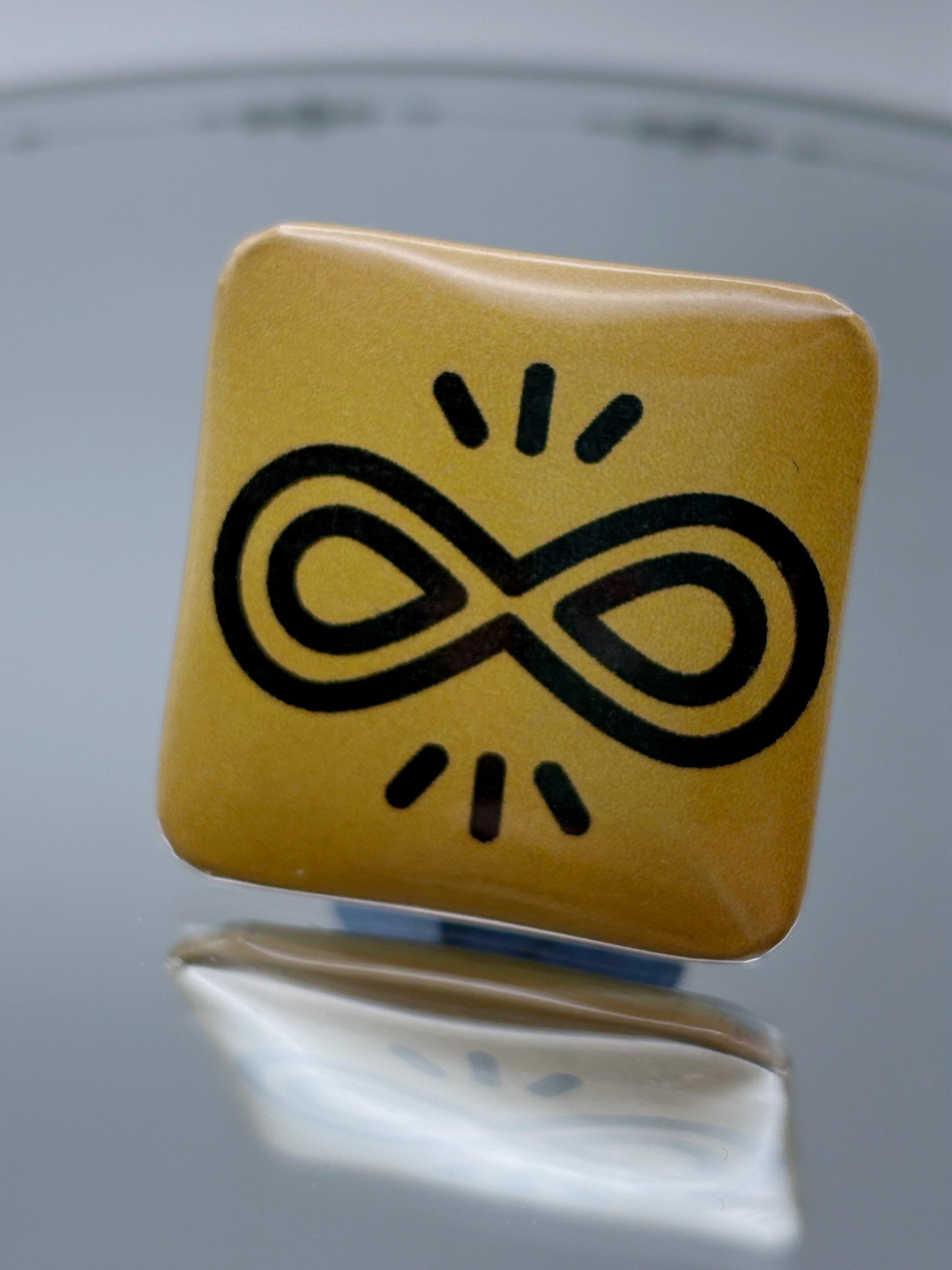 Autism Gold Infinity Button Badge Pin - Etsy