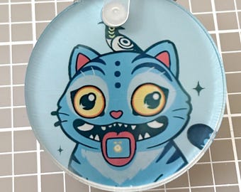 Derpy Blue Tiger Schlüsselanhänger inspiriert von KPop Demon Hunters