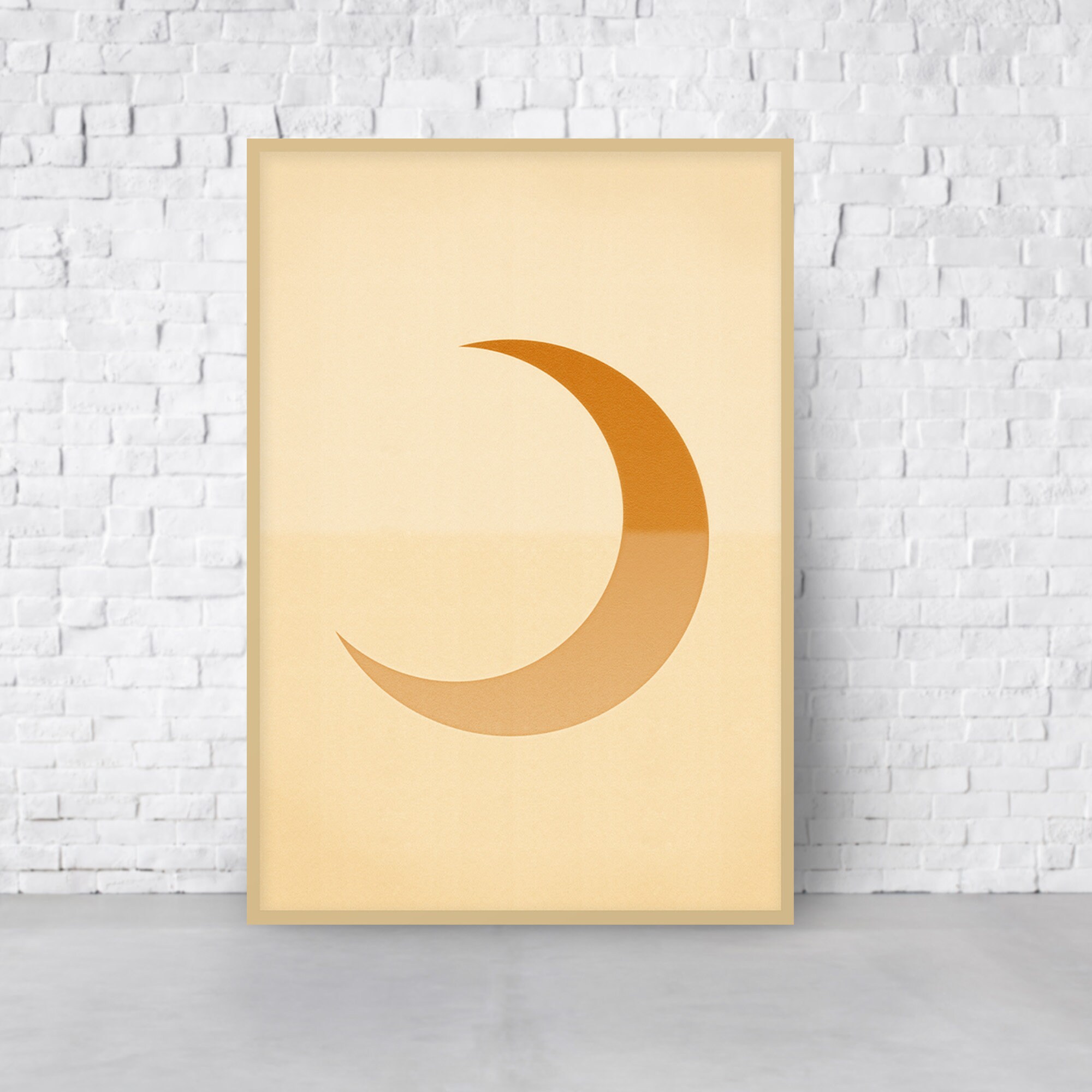 Boho Moon Printable Wall Art. Digital Download Art. Bohemian Etsy