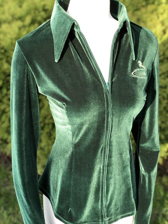 Emerald green clearance velvet jacket womens