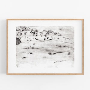 Mountains, Etch - A5 Print