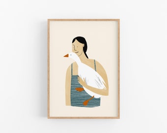 Taking Your Goose Out for a Swim - A4 print