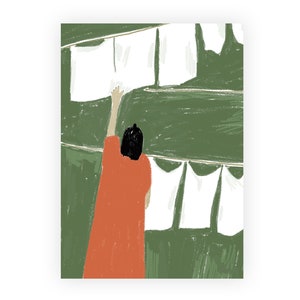 Fare il bucato - Cartolina