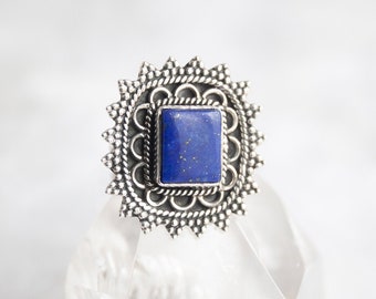 Ring Lapis-Lazuli & Argent 925 - 7.25 US / 55 FR