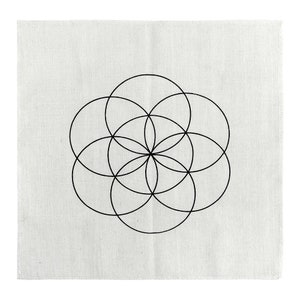 Crystal Grid Cloth Seed of Life Sacred Geometry Altar Cloth image 3