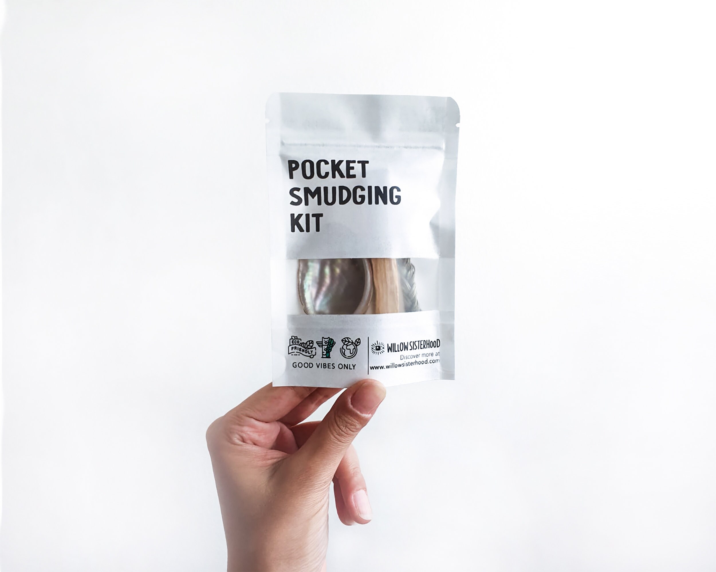 Pocket Smudging Kit - Mini Abalone Shell Palo Santo Stick Ritual Cleansing Travel Smudge Gift Smudge