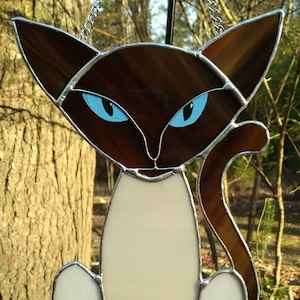 Siamese Cat Stained Glass Pattern