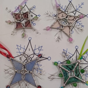 Snowflake Stained Glass Christmas Ornament Patterns