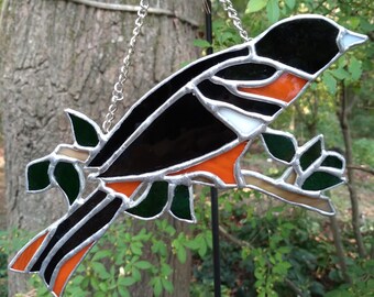 Baltimore Oriole Stained Glass Pattern