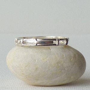 Sterling Silver Rosary Ring, Vintage Catholic Band Ring Size 6 1/2, One Decade Rosary Unisex Ring, Christian Jewelry, Religious Prayer Band