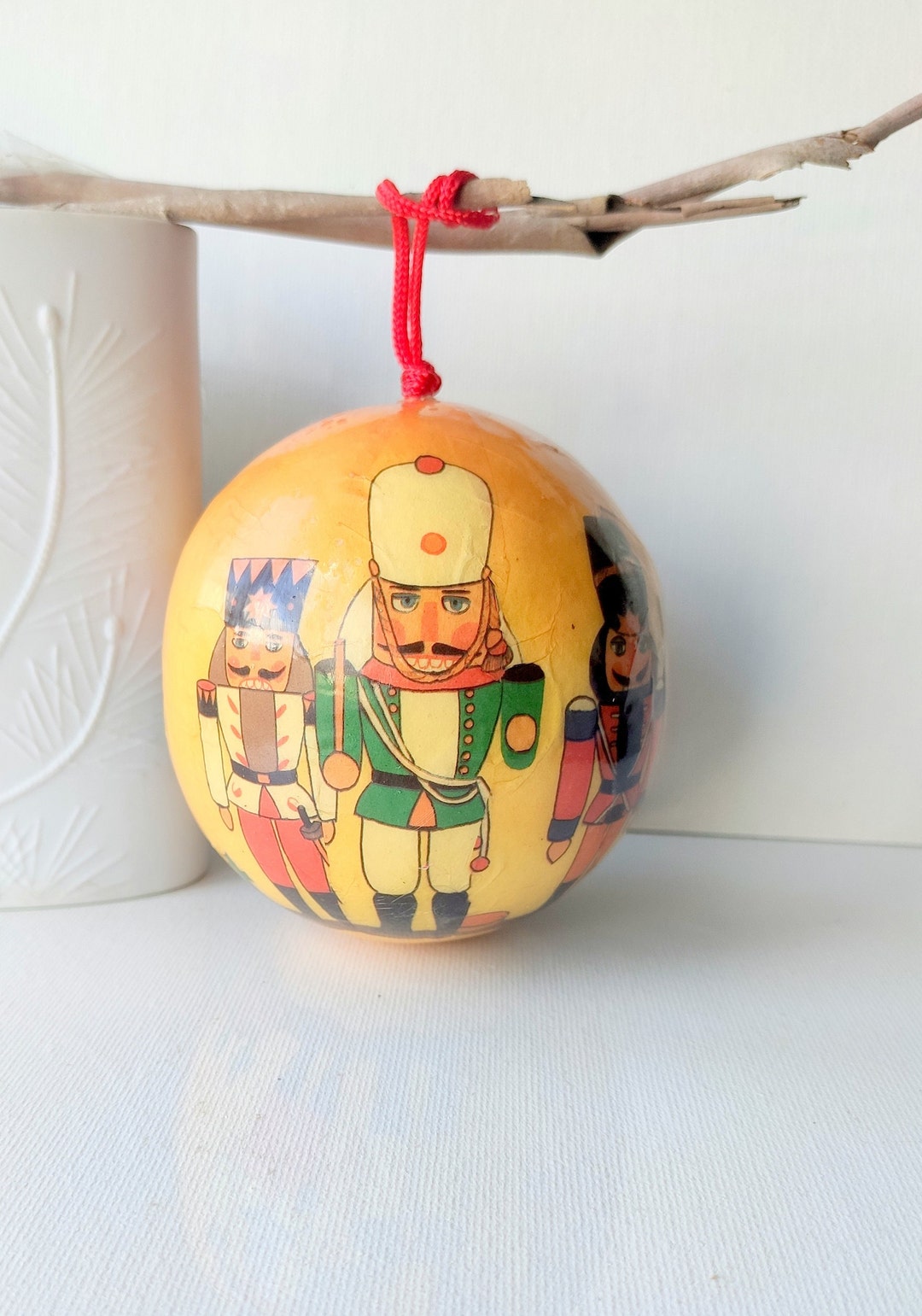 Vintage Christmas Paper Mache Nutcrackers Candy Hand Made Etsy