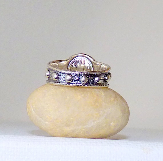 Sterling Silver Rosary Ring, Vintage St Benedict … - image 7