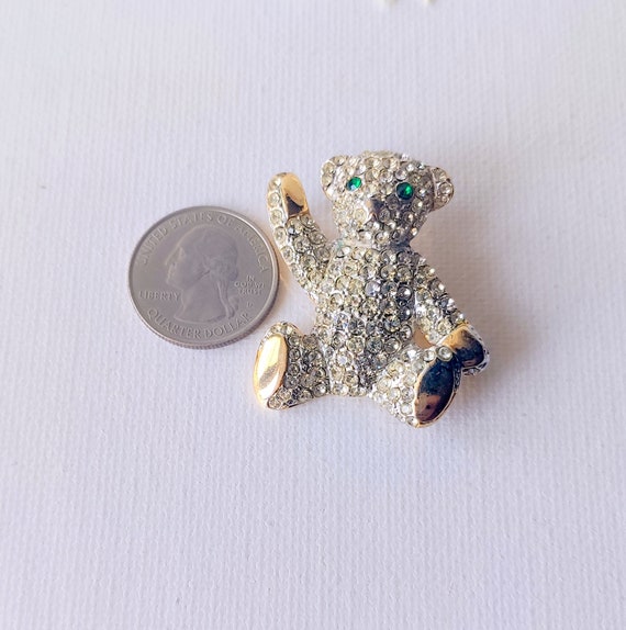 Gold Tone Vintage Teddy Bear Pin Jewelry Vintage … - image 3