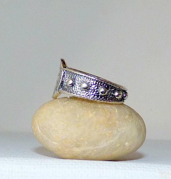 Sterling Silver Rosary Ring, Vintage St Benedict … - image 6