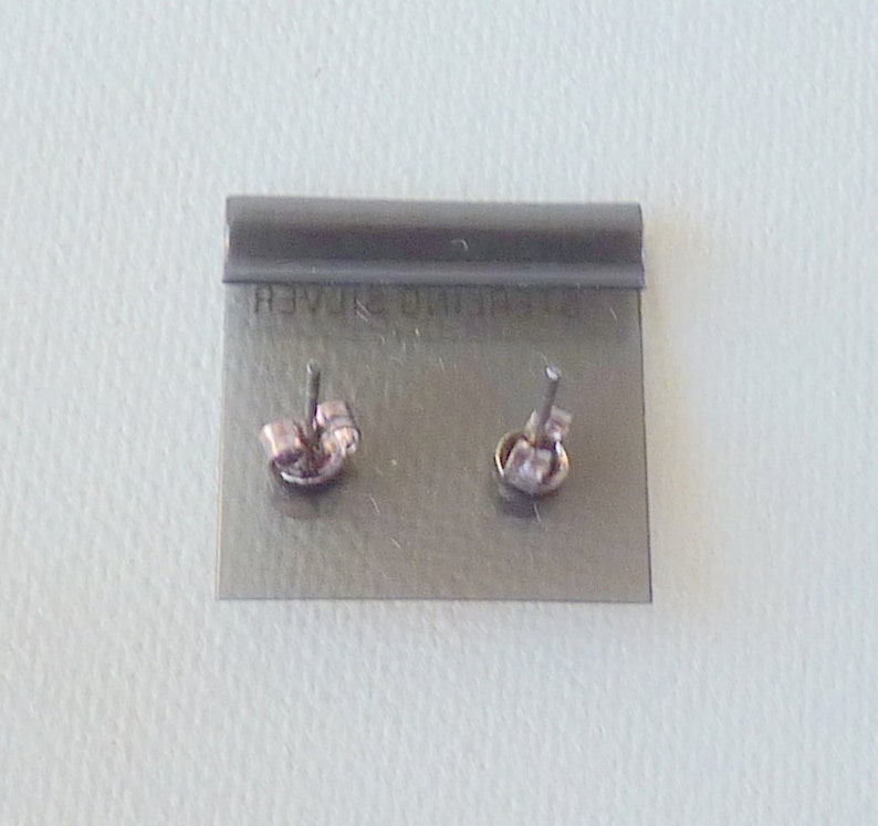 Sterling Silver Onyx Stud 925 Black Earrings Minimalist Black 4 mm Pierced Earrings Stud Earrings 925 Petite Earrings Tiny Jewelry 925
