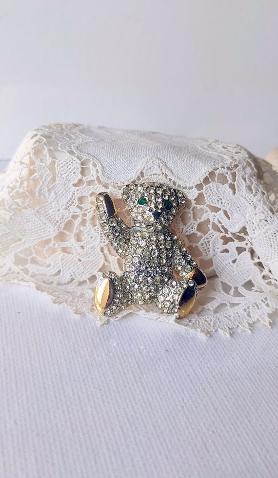 Gold Tone Vintage Teddy Bear Pin Jewelry Vintage … - image 1