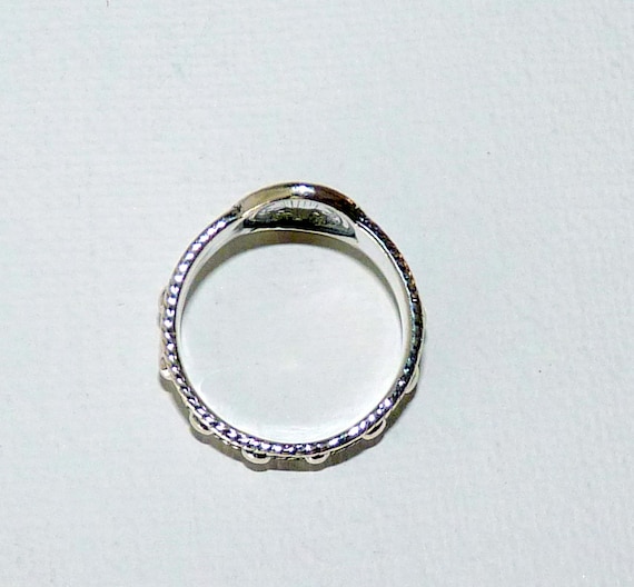 Sterling Silver Rosary Ring, Vintage St Benedict … - image 8