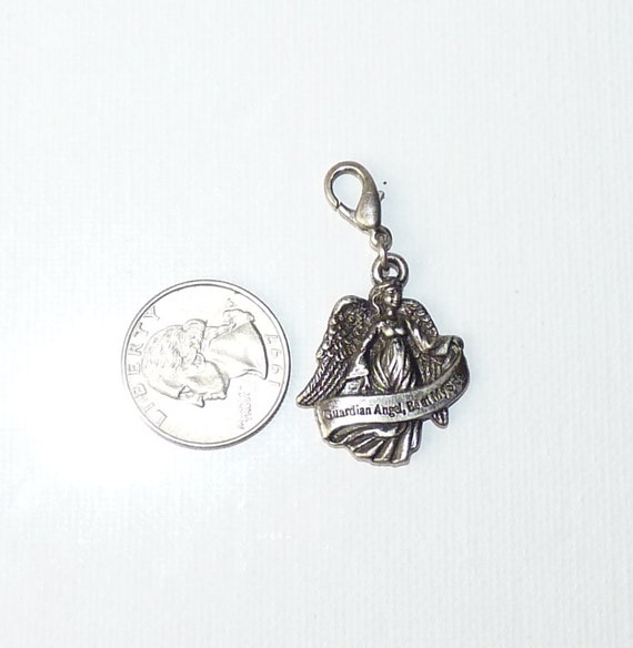 Key Chain Angel Gun Metal Angel Guardian Jewelry … - image 2