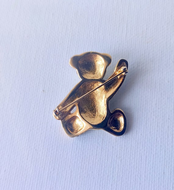 Gold Tone Vintage Teddy Bear Pin Jewelry Vintage … - image 4