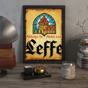 Leffe Beer Sign METAL Wall Art Christmas Classic Recipe Poster Kitchen Home Decor Man Cave Bartender Alcohol Gift Set