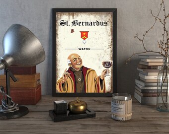 St Bernardus Beer Sign METAL Wall Art Christmas Classic Recipe Poster Kitchen Home Decor Man Cave Bartender Alcohol Gift Set