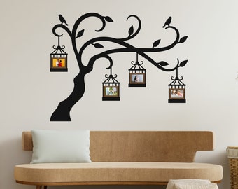 Family Tree Birds Frames Wall Decal Art Sticker Boy's - Etsy