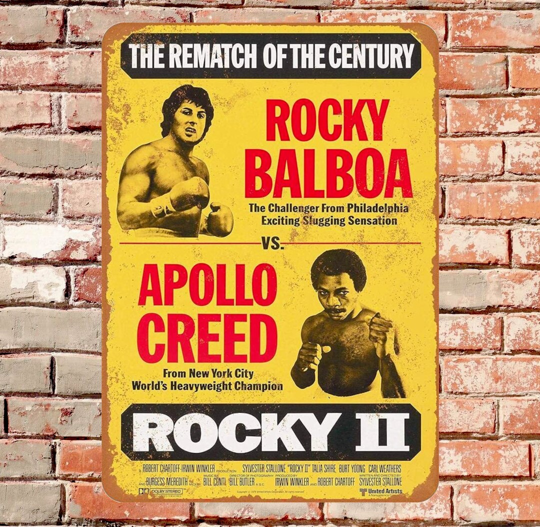 Rocky Apollo Box Fight Movie Pub Bar Metal Sign Vintage Effect - Etsy UK