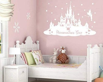 Personalised Princess Castle Wall Sticker Decal Kids Room Sticker Girls Bedroom Decal