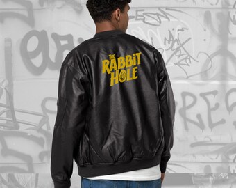 ARRÉS The Rabbit Hole Bomberjacke aus veganem Leder #Gold