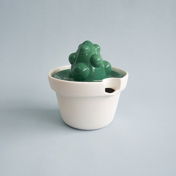 Funny quirky ceramic manual citrus juicer cactus shaped.