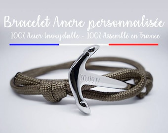 Anchor Bracelet with Custom Name - Stainless Steel