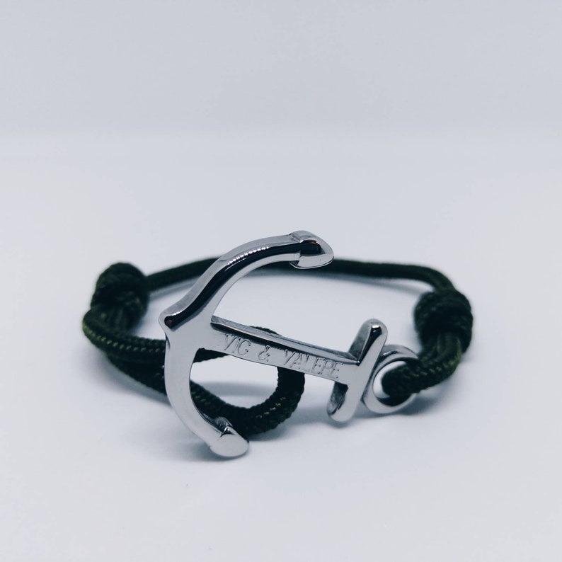Customizable mother/'s day bracelet-stainless steel anchor