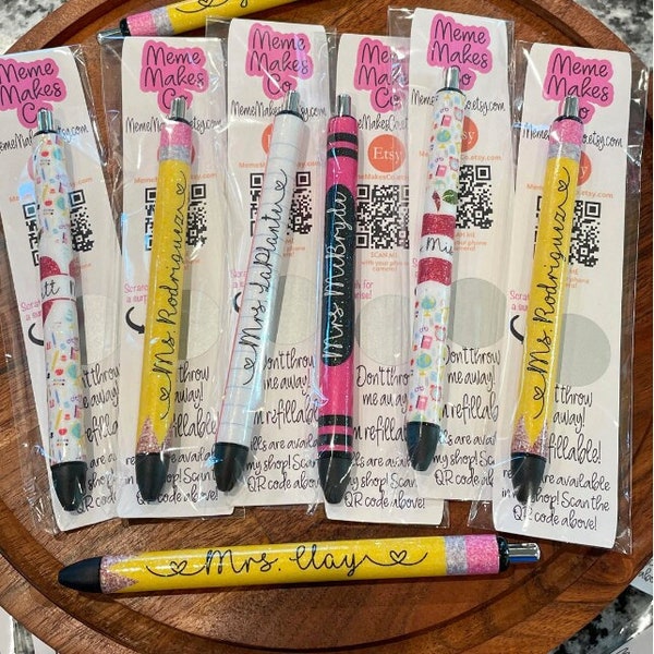 Glitter Pencil Teacher Pen | Glitter or no Glitter | Personalized Teacher Pen | Teacher Appreciation | Teacher Gift