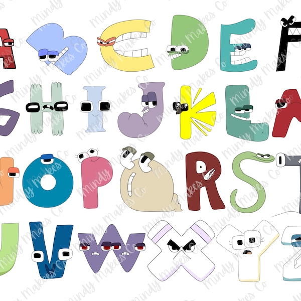 Alphabet Lore Coloring Pages Etsy