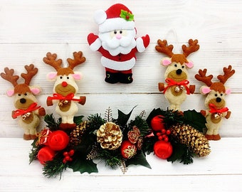 felt christmas ornaments etsy