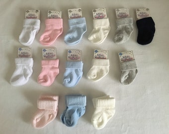 Baby Boys and Girls Socks from Newborn, 0-3, 3-6 etc New