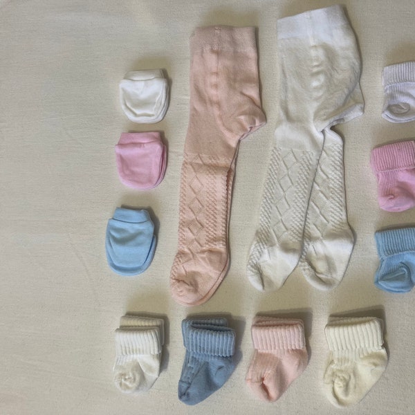 Collants et chaussettes pour bébé prématuré et chaussettes pour petits bébés